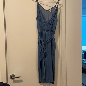 Chambray Wide Leg Jumpsuit - BNWOT